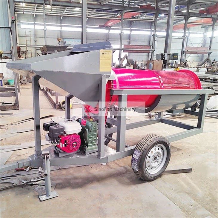 Small Mobile Gold Washing Drum Screen